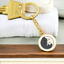 Yin Yang Cat Keychain - Elegant Duality in Design