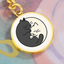 Yin Yang Cat Keychain - Elegant Duality in Design