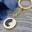Yin Yang Cat Keychain - Elegant Duality in Design