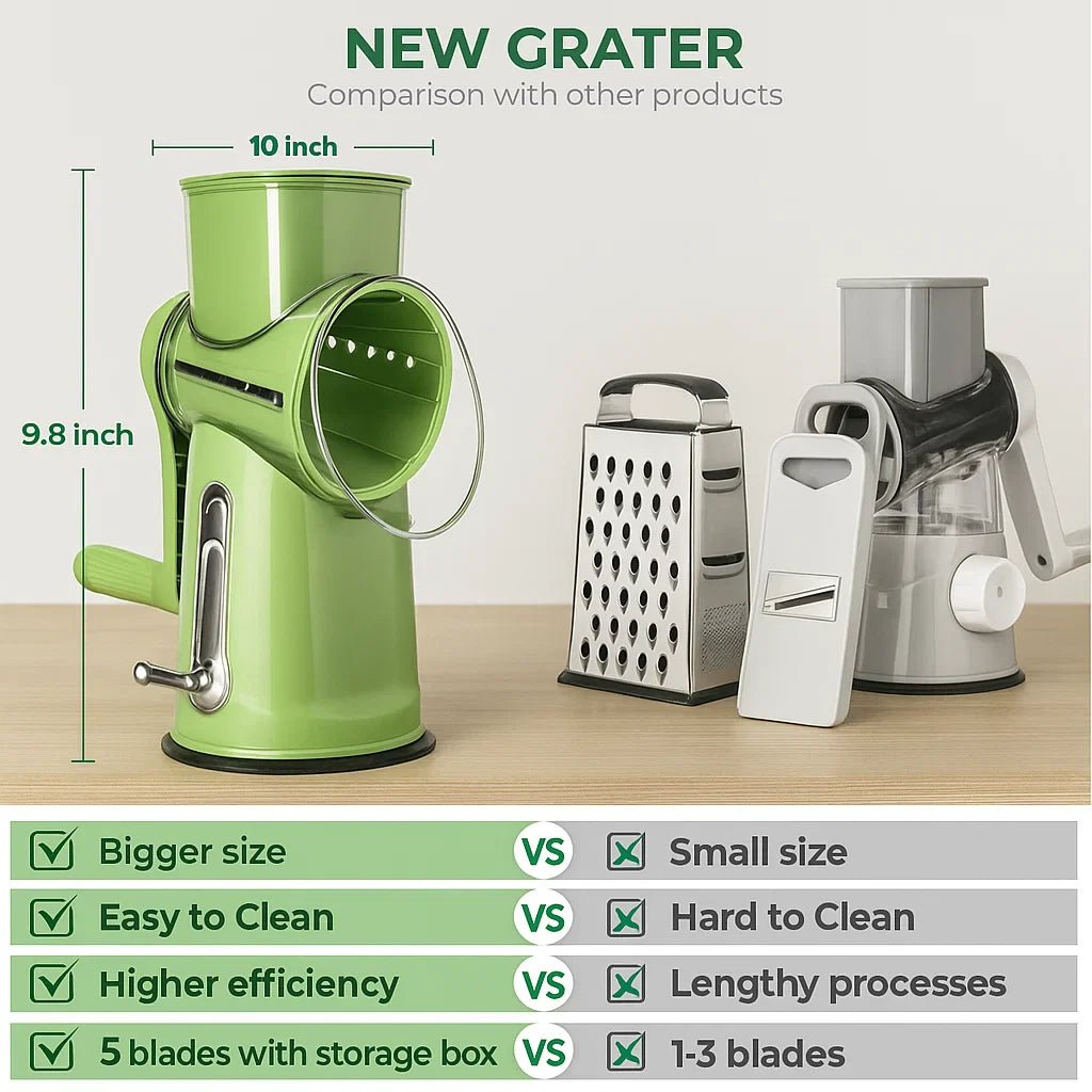 Grate Turn 5-in-1 food shredder - Korvel