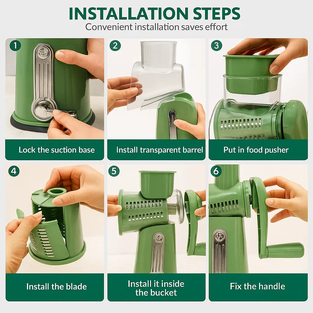 Grate Turn 5-in-1 food shredder - Korvel