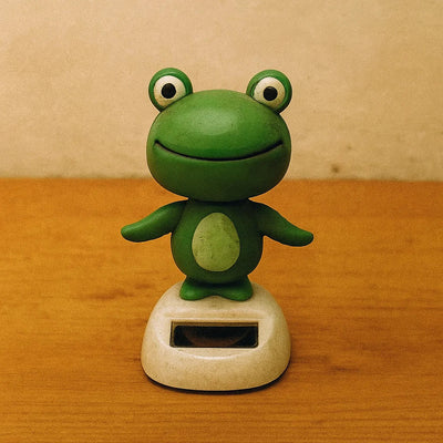 FrogDance Solar Bobblehead - Decoración Juguetona para el Tablero
