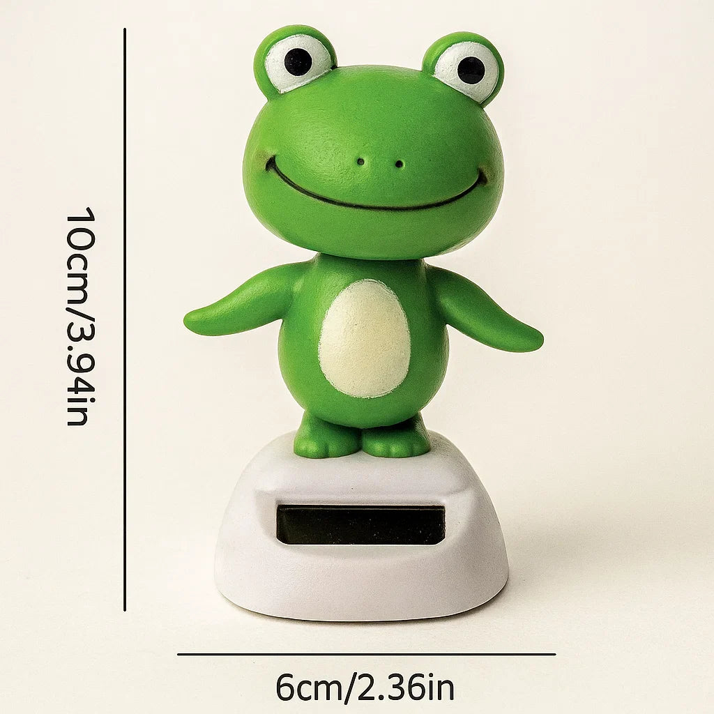 FrogDance Solar Bobblehead - Decoración Juguetona para el Tablero