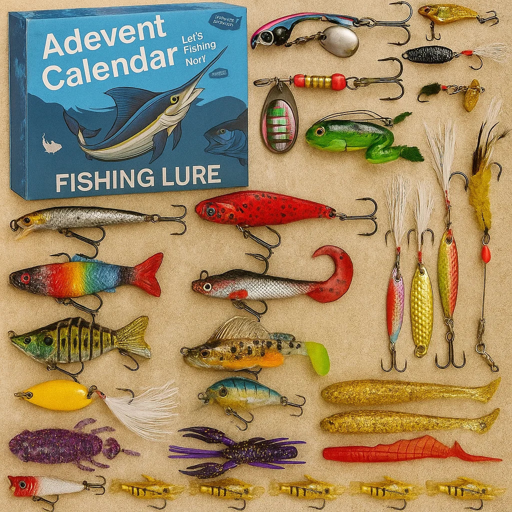 Calendario de Adviento de Pesca - 24 Días de Cebos Emocionantes