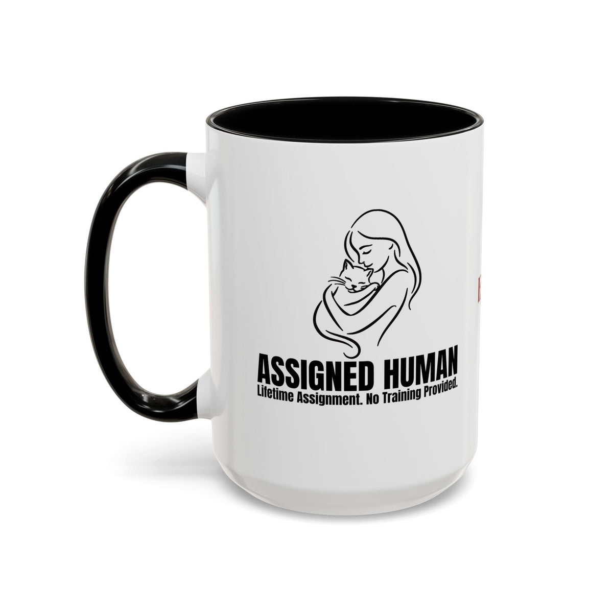 Assigned Human Mug – Cat Coffee Cup