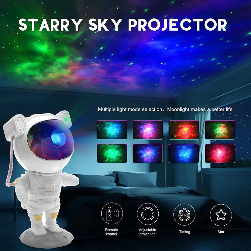 Proyector de Luz Nocturna Astronauta Galaxia Cielo Estrellado