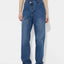 Asymmetric Waist Jeans with Pockets
