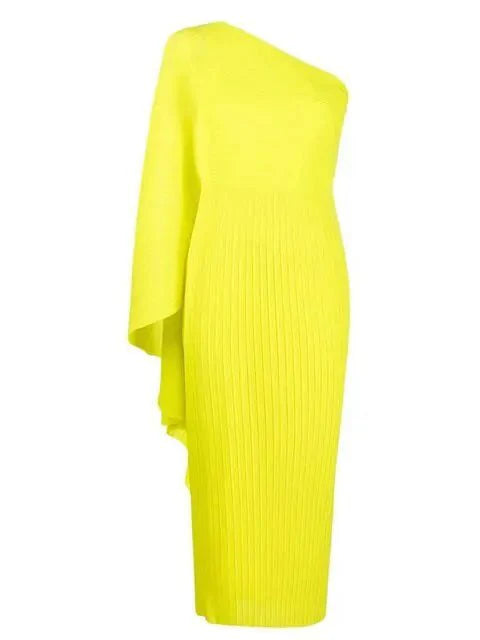 Vestido Plisado Asimétrico