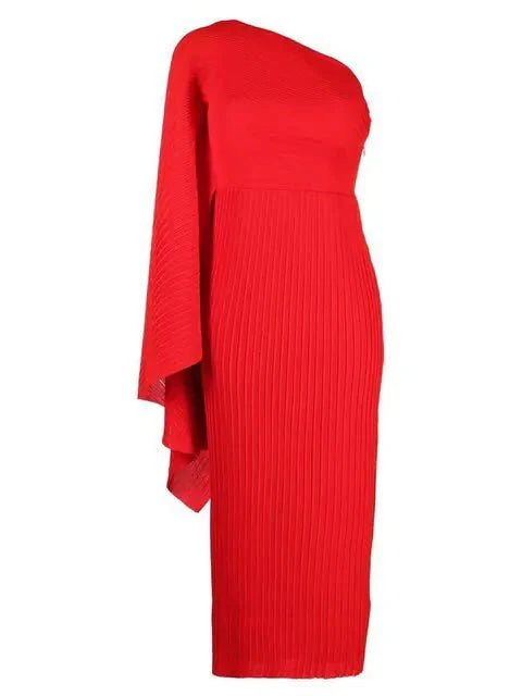 Vestido Plisado Asimétrico