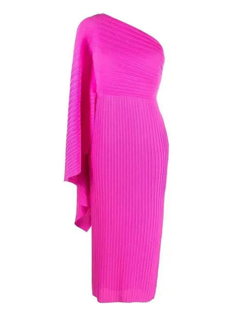 Vestido Plisado Asimétrico