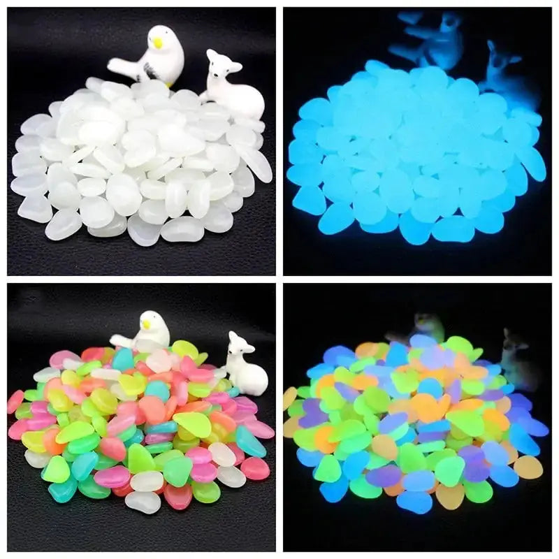 Galets Lumineux dans le Noir pour le Jardin