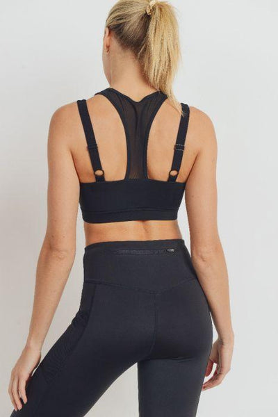 Harness Mesh Hybrid Racerback Sports Bra