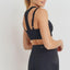 Soutien-gorge de sport hybride à dos nageur en maille