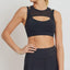 Soutien-gorge de sport hybride à dos nageur en maille