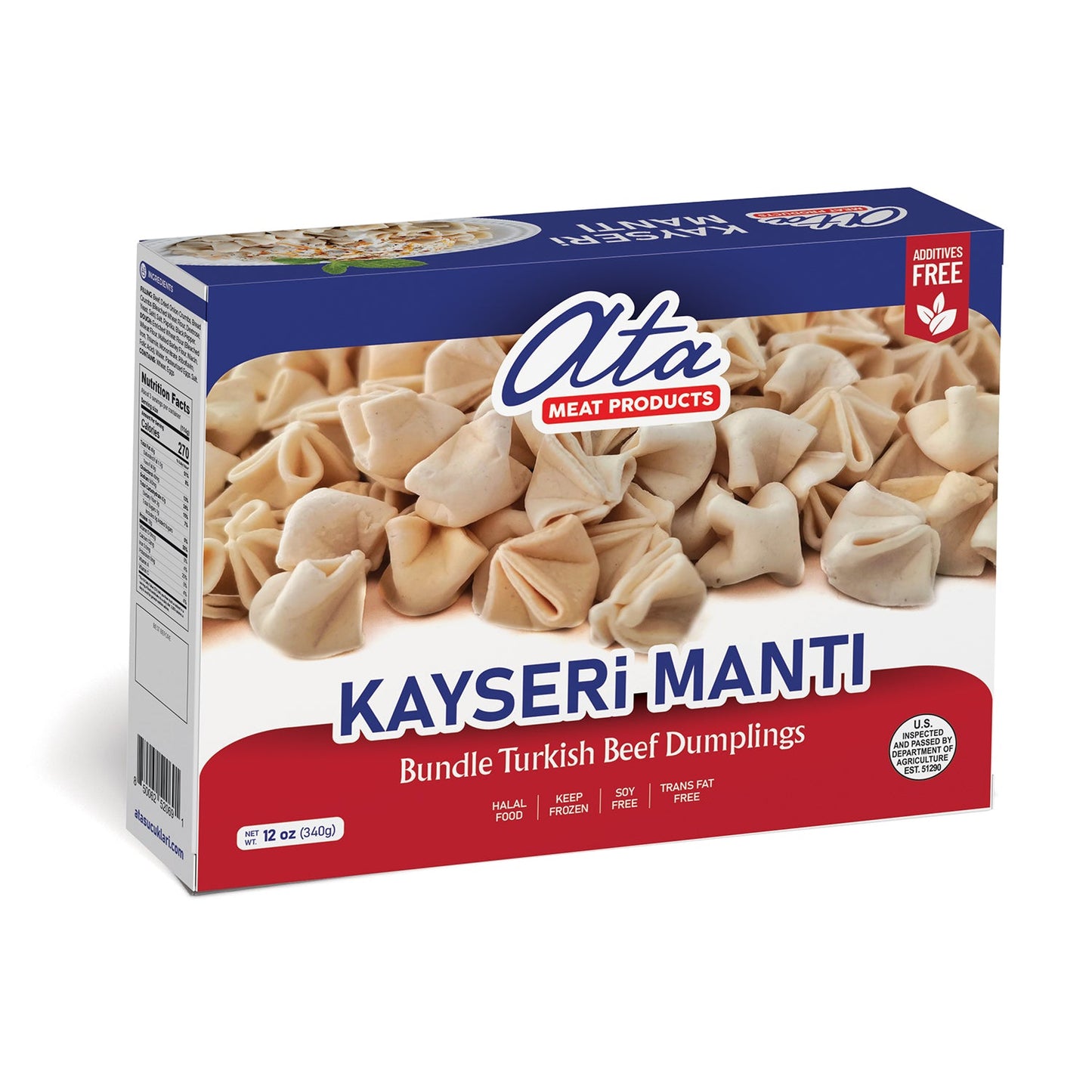 Moda Ata – Kayseri Manti (mini albóndigas turcas), 12 oz (340 g)