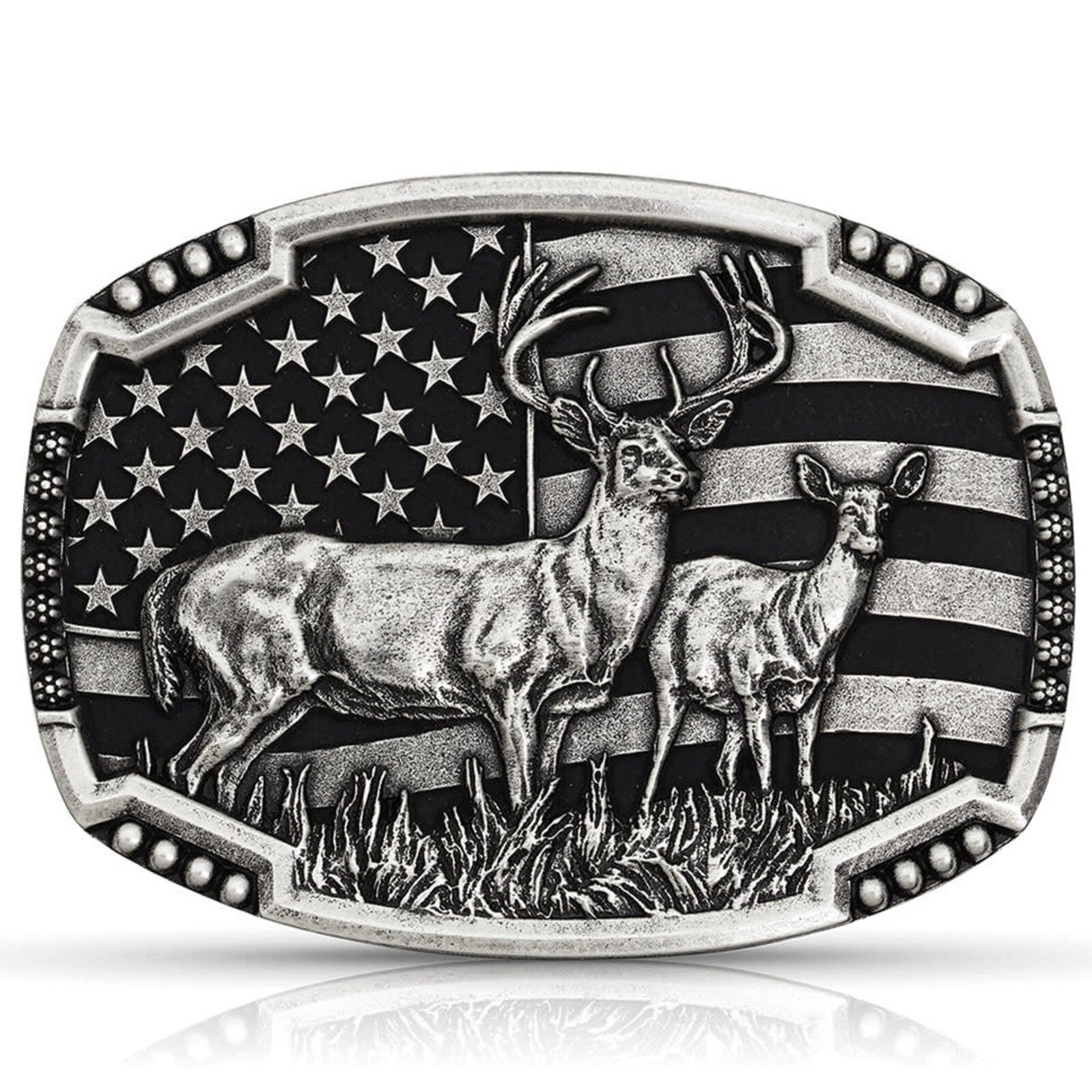 Montana Silversmiths Whitetail Deer Buckle - A Statement Piece - Korvel