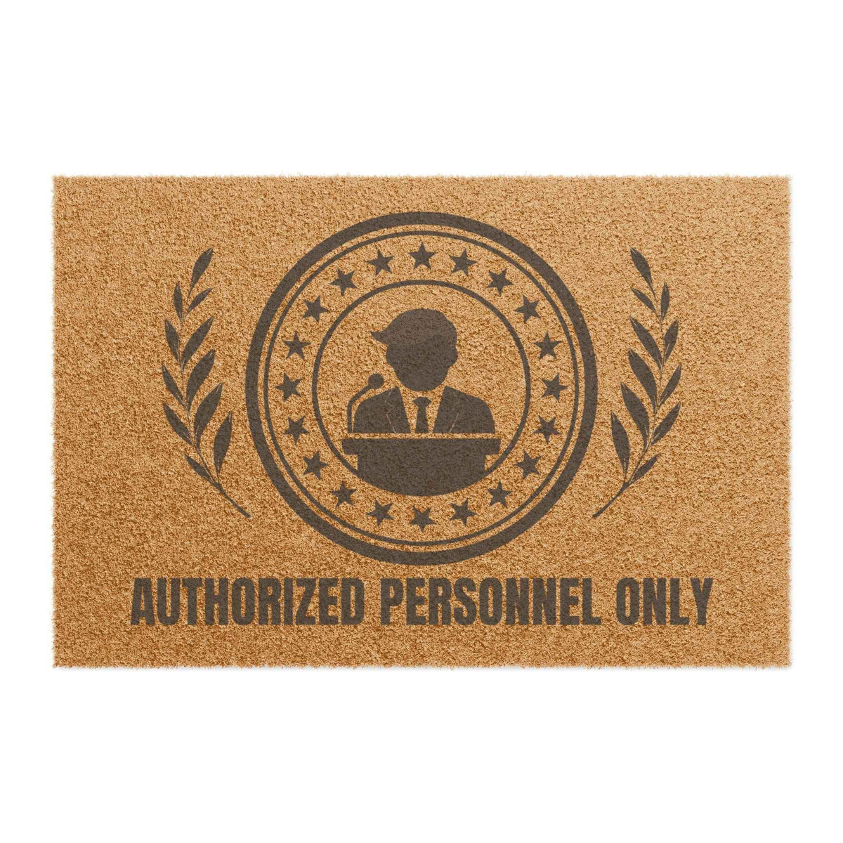 Authorized Personnel Only Presidential-Parody Welcome Mat