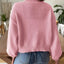 Autumn and winter lantern sleeve simple casual sweater jacket - Korvel
