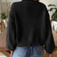 Autumn and winter lantern sleeve simple casual sweater jacket - Korvel
