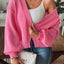 Autumn and winter lantern sleeve simple casual sweater jacket - Korvel