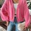Autumn and winter lantern sleeve simple casual sweater jacket - Korvel