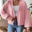 Autumn and winter lantern sleeve simple casual sweater jacket - Korvel