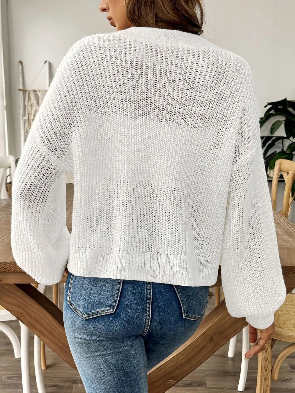 Autumn and winter new minimalist short button jacket sweater cardigan - Korvel