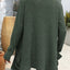 Autumn and winter new solid color pit stripe brushed pocket cardigan long sleeved jacket for women - Korvel