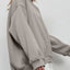 Autumn and winter new solid color round neck loose pullover sweatshirt long sleeved fleece sweater for women - Korvel