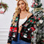 Veste de Noël décontractée à manches longues pour femmes