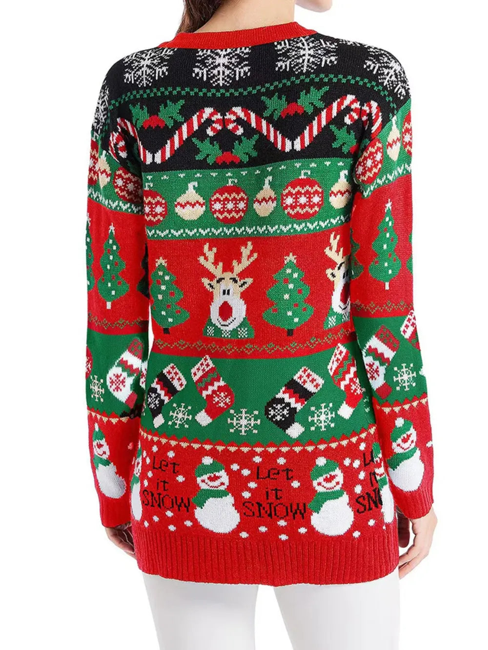 Veste de Noël décontractée à manches longues pour femmes