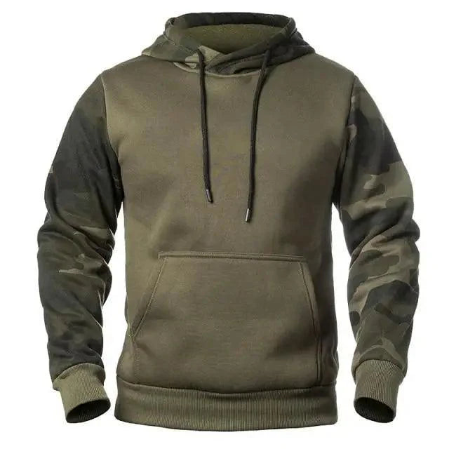 Hoodie en polaire camouflage militaire pour hommes