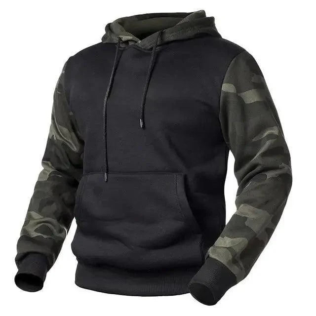 Hoodie en polaire camouflage militaire pour hommes