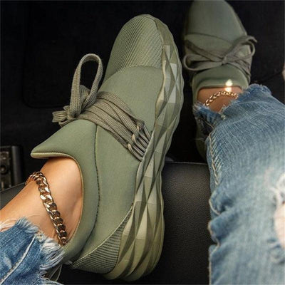 Stylish Autumn Sneakers for Women - Breathable Lace-Up Sport Shoes