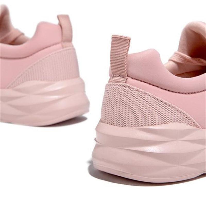 Stylish Autumn Sneakers for Women - Breathable Lace-Up Sport Shoes - Korvel
