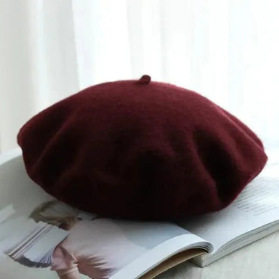 Classic Wool Beret for Women - Timeless Autumn Style