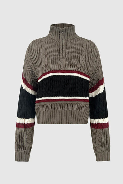 Autumn/Winter Retro Casual Half Zipper Sweater - Korvel