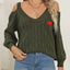 Autumn/Winter Top Deep V Sexy Off Shoulder Loose Hooded Sweater for Women - Korvel