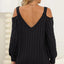 Autumn/Winter Top Deep V Sexy Off Shoulder Loose Hooded Sweater for Women - Korvel