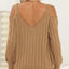 Autumn/Winter Top Deep V Sexy Off Shoulder Loose Hooded Sweater for Women - Korvel