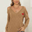 Autumn/Winter Top Deep V Sexy Off Shoulder Loose Hooded Sweater for Women - Korvel