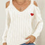 Autumn/Winter Top Deep V Sexy Off Shoulder Loose Hooded Sweater for Women - Korvel