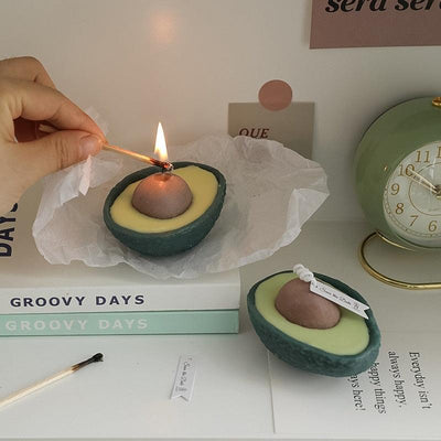 Bougie Parfumée à l'Avocat - Cire de Paraffine Premium pour Décoration Intérieure