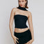 Halter Backless Satin Crop Top
