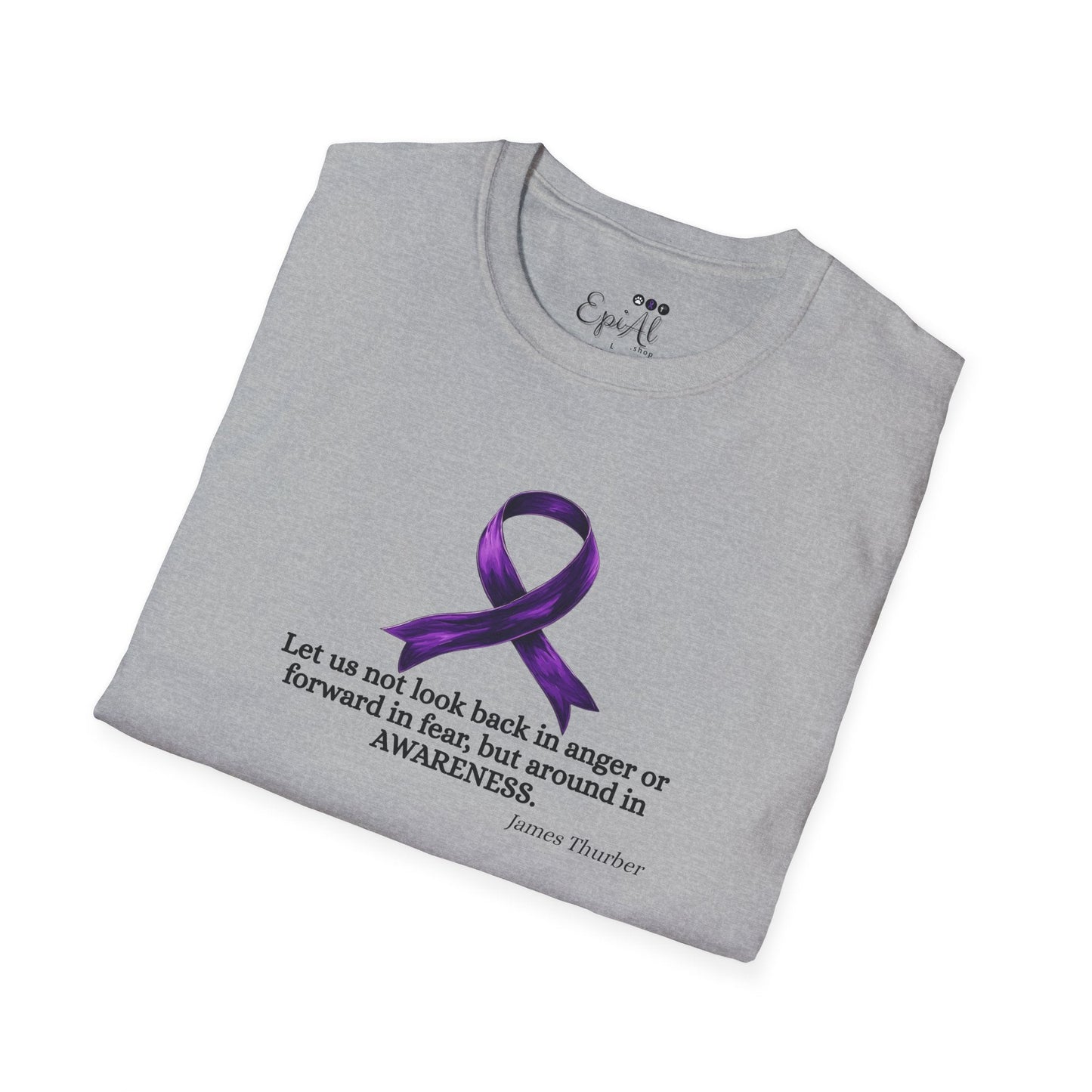 T-shirt unisexe avec ruban de sensibilisation à l'épilepsie