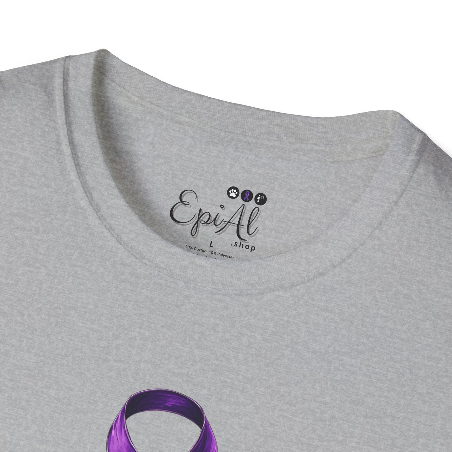 T-shirt unisexe avec ruban de sensibilisation à l'épilepsie