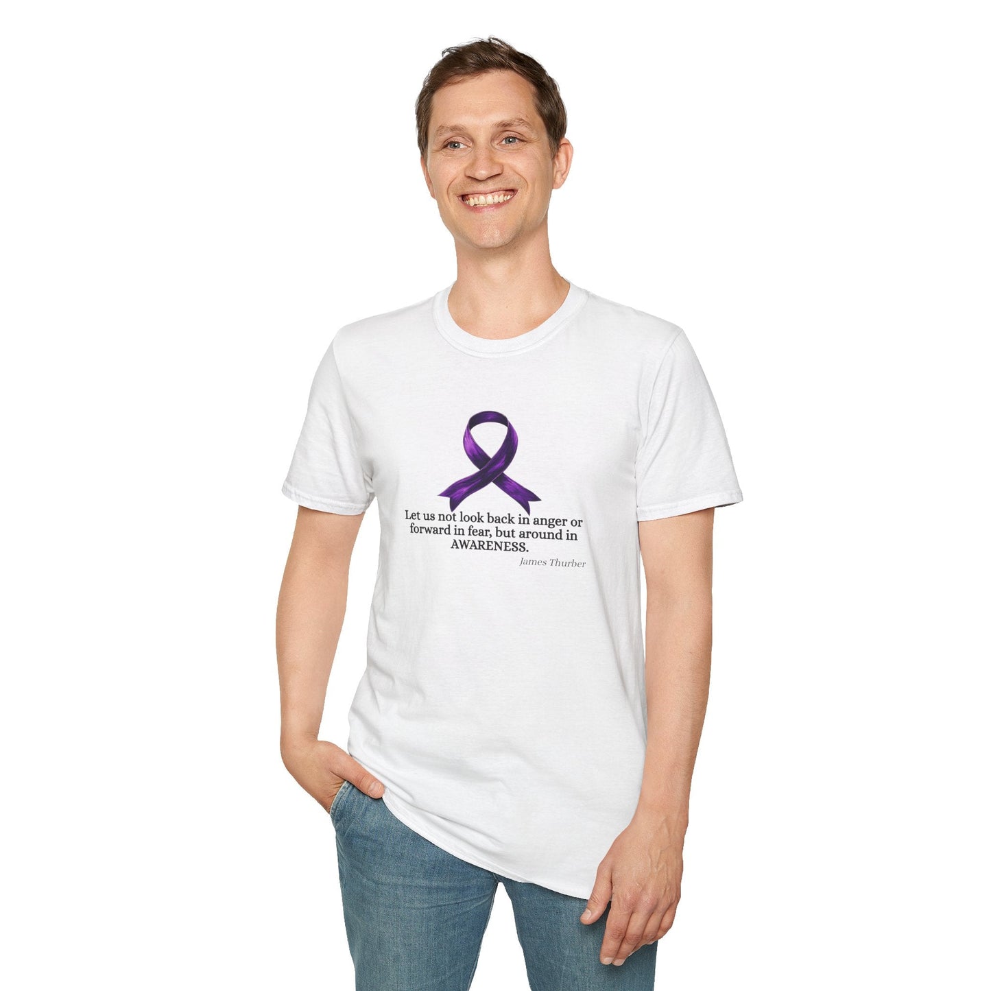 T-shirt unisexe avec ruban de sensibilisation à l'épilepsie