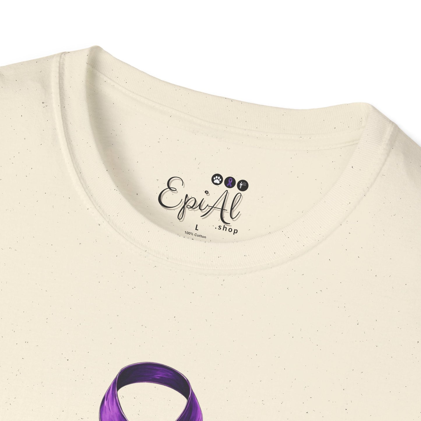 T-shirt unisexe avec ruban de sensibilisation à l'épilepsie