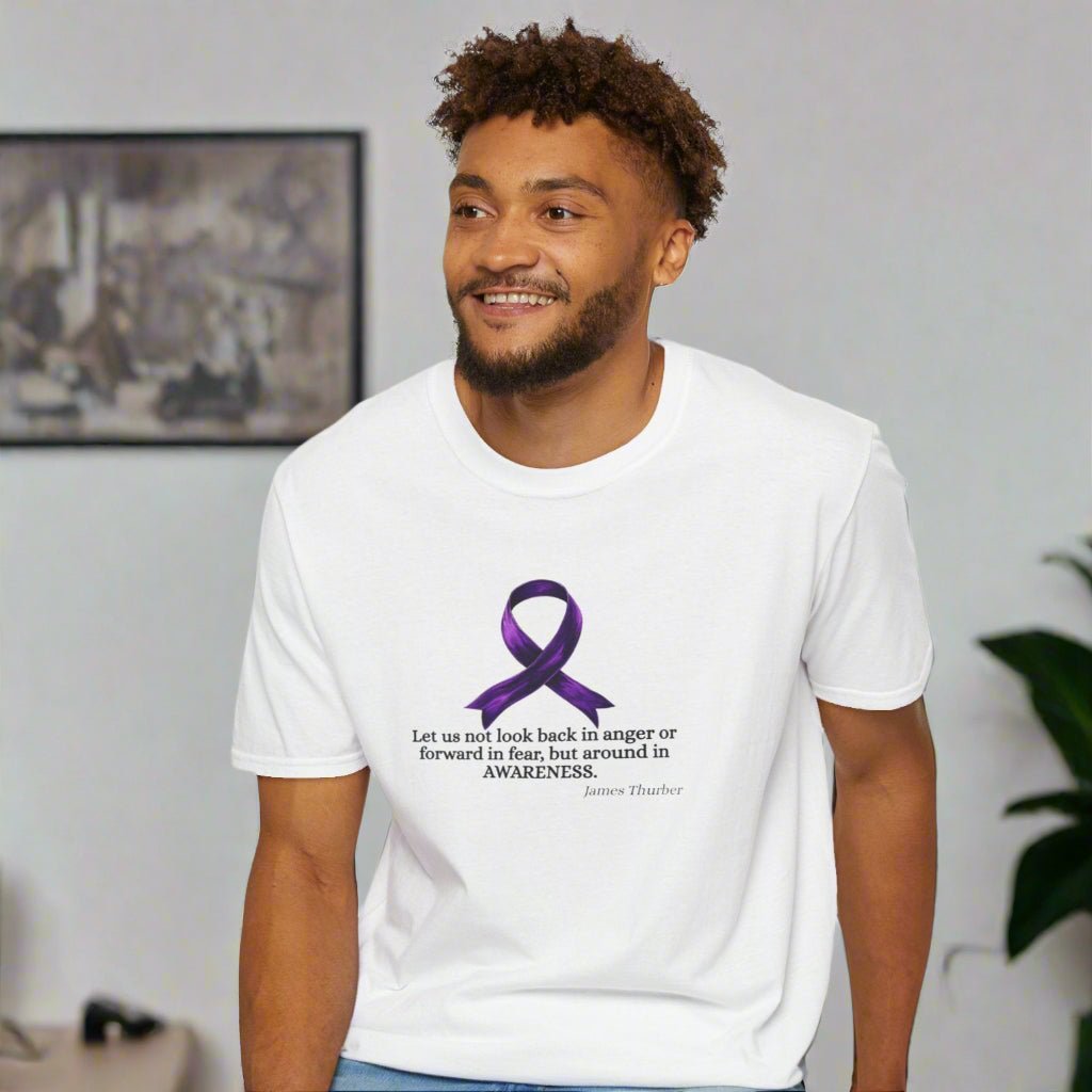T-shirt unisexe avec ruban de sensibilisation à l'épilepsie