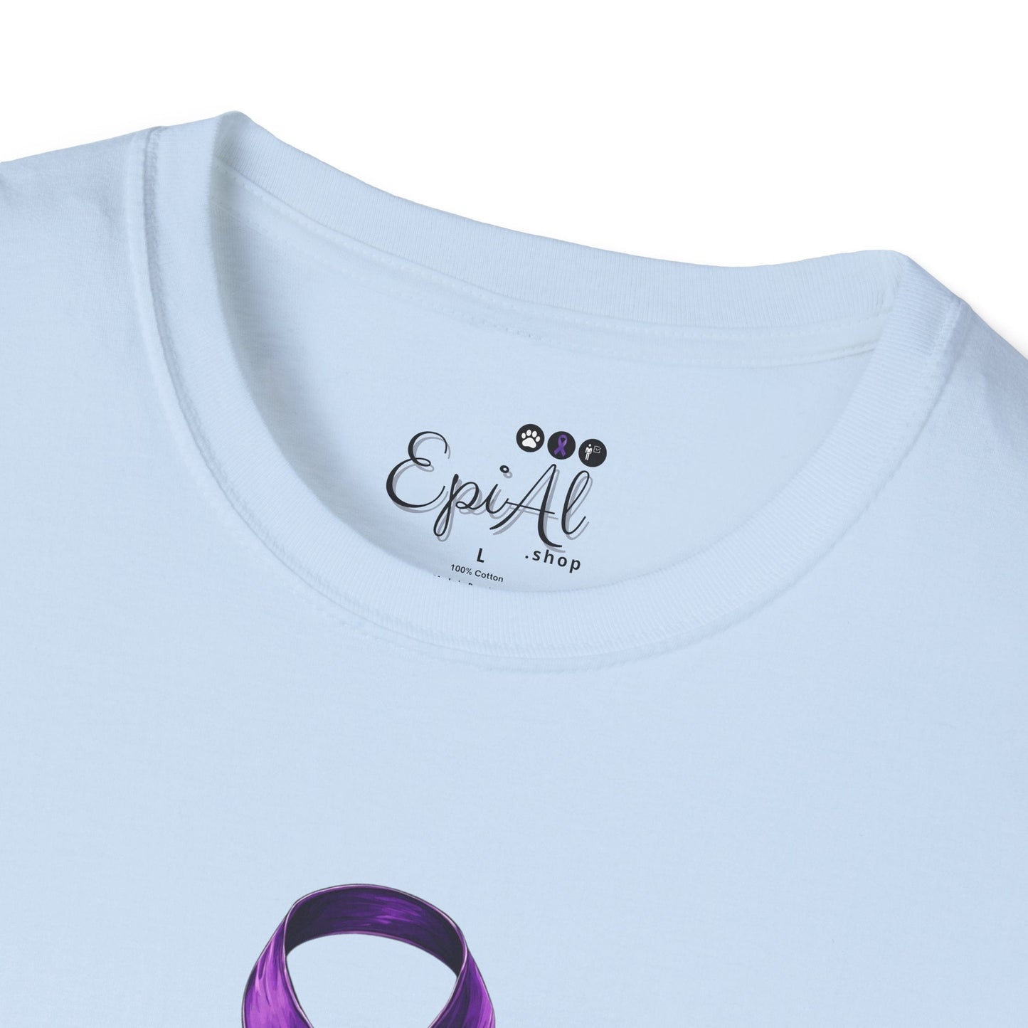 T-shirt unisexe avec ruban de sensibilisation à l'épilepsie